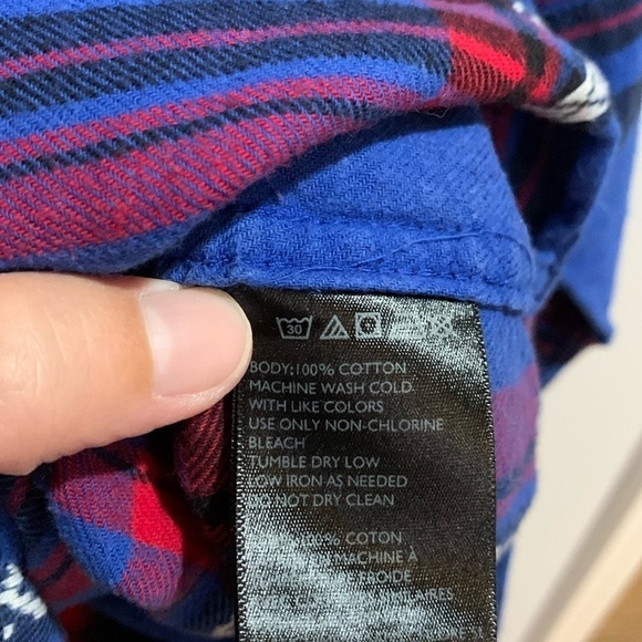 BDG blue and red Flannel with Aztec detail M - Picture 4 of 6